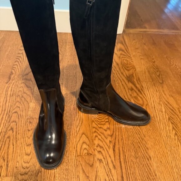 Knee High Suede and Leather boots - Picture 2 of 4